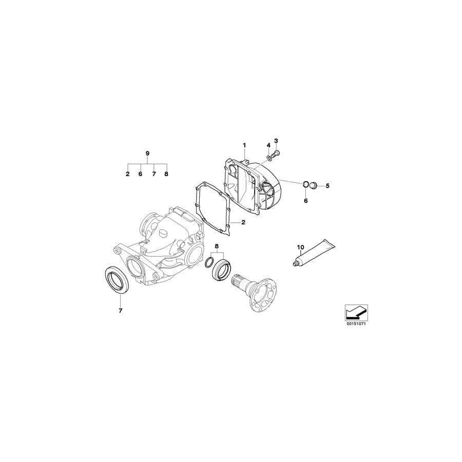 Genuine BMW 33117529426 E53 Transmission Cover TYP 215 (Inc. X5)