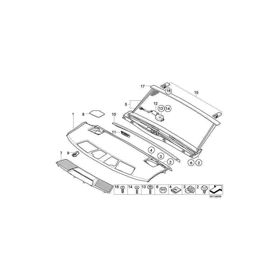 Genuine BMW 51469143454 E65 E66 Electric Sun Blind SCHWARZ (Inc. 760Li, 740d & 730Ld)