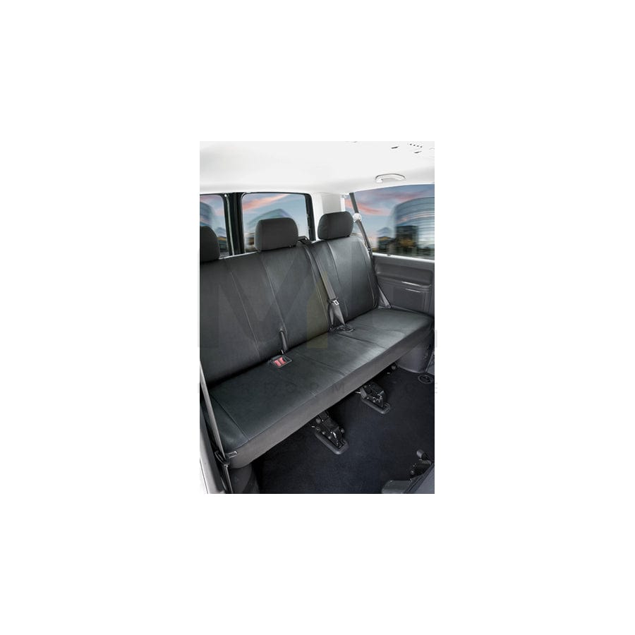WALSER 11518 Car seat cover for VW TRANSPORTER Black, Leatherette, Polyester, Rear