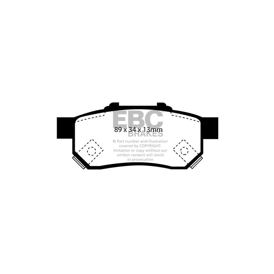 EBC PDKR390 Honda Civic Ultimax Rear Brake Pad & Plain Disc Kit - Akebono Caliper 2 | ML Performance UK Car Parts