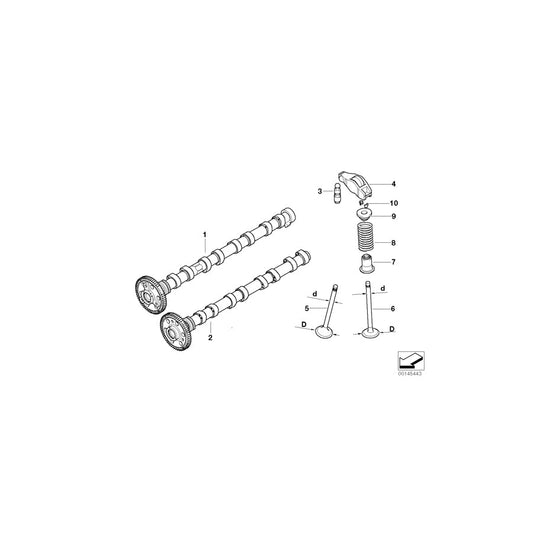 Genuine BMW 11317796539 E65 Camshaft Exhaust Zyl.1-4 (Inc. 745d)