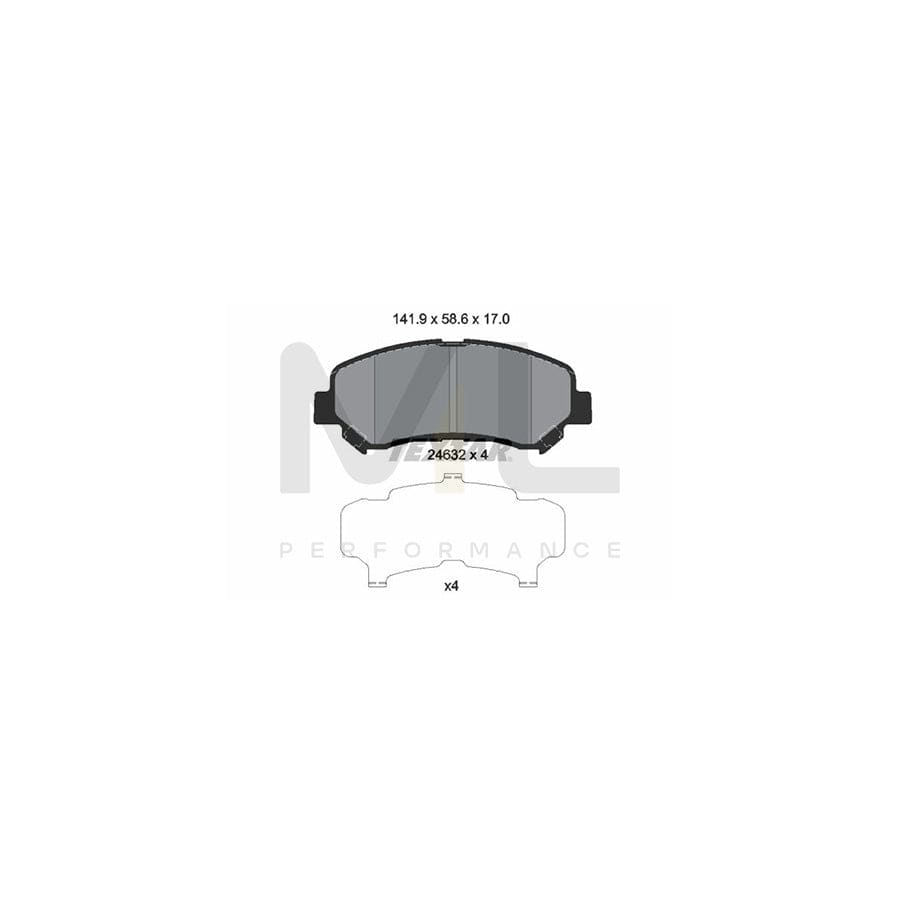 TEXTAR 2463201 Brake pad set prepared for wear indicator