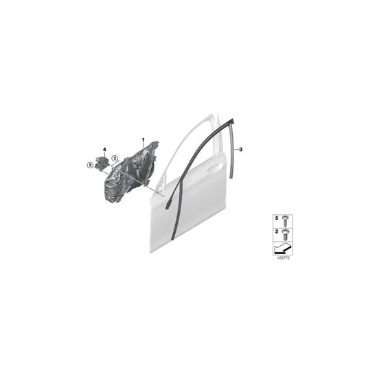 Genuine BMW 51337422880 G12 G11 Carrier, Door Front Right (Inc. 750LiX 4.4, 740Le & 730Li)