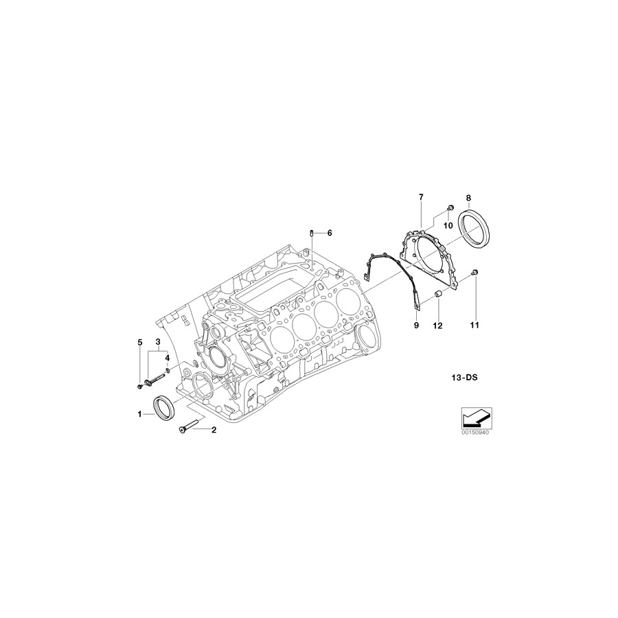 Genuine BMW 11317792700 E65 Bolt M12X1,25 (Inc. 745d)