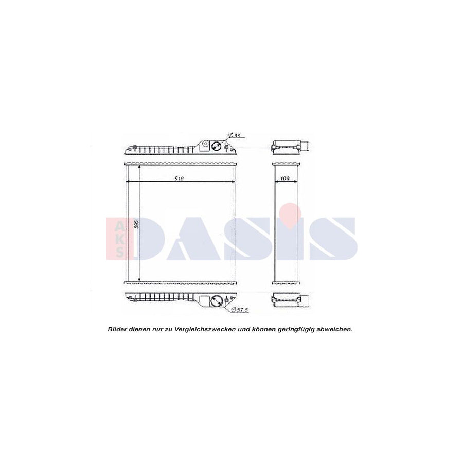 AKS Dasis 440592N Engine Radiator