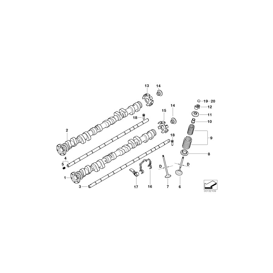 Genuine BMW 11317835043 E46 Camshaft Exhaust (Inc. M3 CSL)