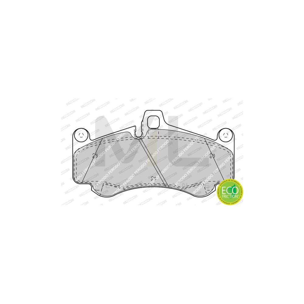 Ferodo Premier Eco Friction FDB4328 Brake Pad Set for Porsche 911 Prepared for Wear Indicator, Without Accessories