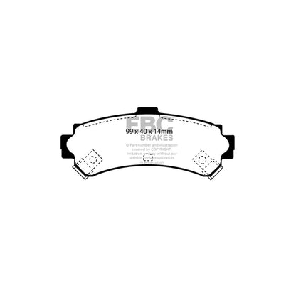EBC PD01KR570 Nissan Almera Greenstuff Rear Brake Pad & Plain Disc Kit - Sumitomo Caliper 2 | ML Performance UK Car Parts