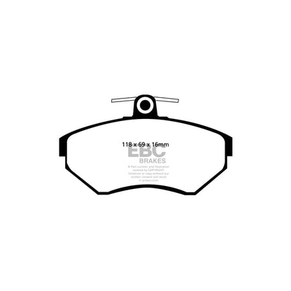 EBC PD06KF543 Seat VW Greenstuff Front Brake Pad & USR Disc Kit - Girling/TRW Caliper 2 | ML Performance UK Car Parts