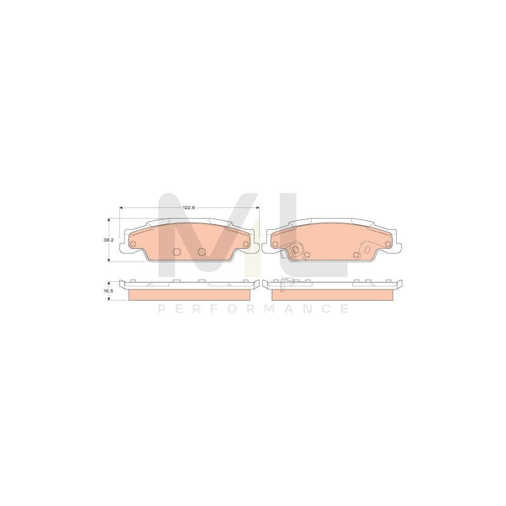 TRW Gdb4453 Brake Pad Set With Acoustic Wear Warning