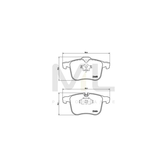 Brembo P 59 049 Brake Pad Set Directional Brake Pads, Prepared For Wear Indicator