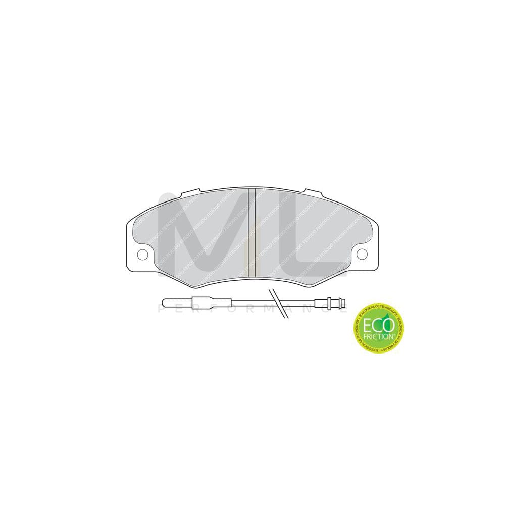 Ferodo Premier Eco Friction FDB534 Brake Pad Set for Renault 21 Incl. Wear Warning Contact, Without Accessories