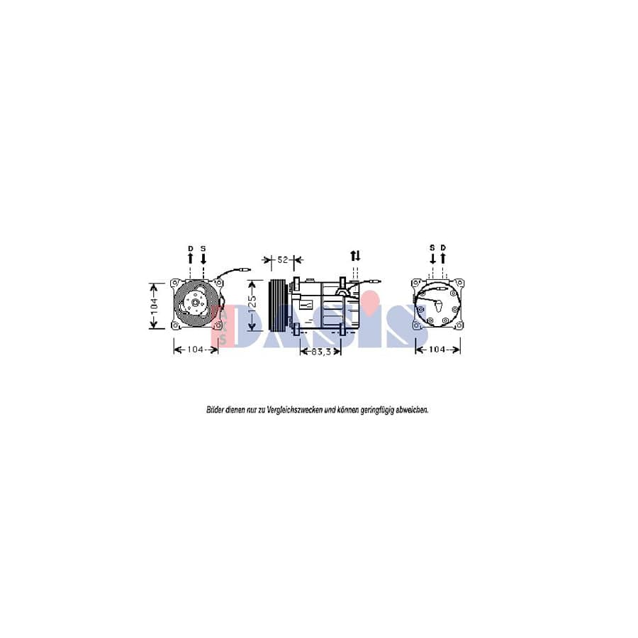 AKS Dasis 850593N Compressor, Air Conditioning