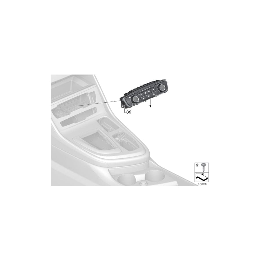 Genuine BMW 64119461402 F46 F48 F45 Air Conditioning Control (Inc. X1 20i, X2 20dX & X1 20dX)