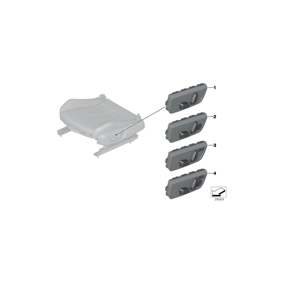 Genuine BMW 61319248087 G29 F22 F40 Seat Adjustment Switch, Left (Inc. 118i, 420i & 228iX)
