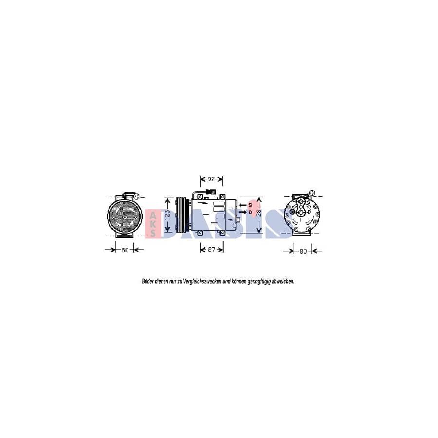 AKS Dasis 850597N Compressor, Air Conditioning