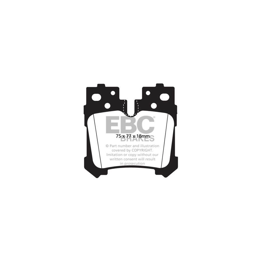 EBC PD01KR445 Lexus Greenstuff Rear Brake Pad & Plain Disc Kit - Advics Caliper 2 | ML Performance UK Car Parts