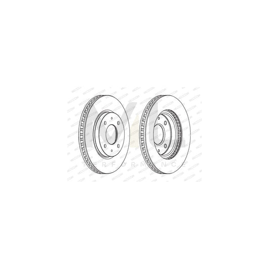 Ferodo Premier DDF1845 Brake Disc Vented, Without Bolts/Screws  - Pair