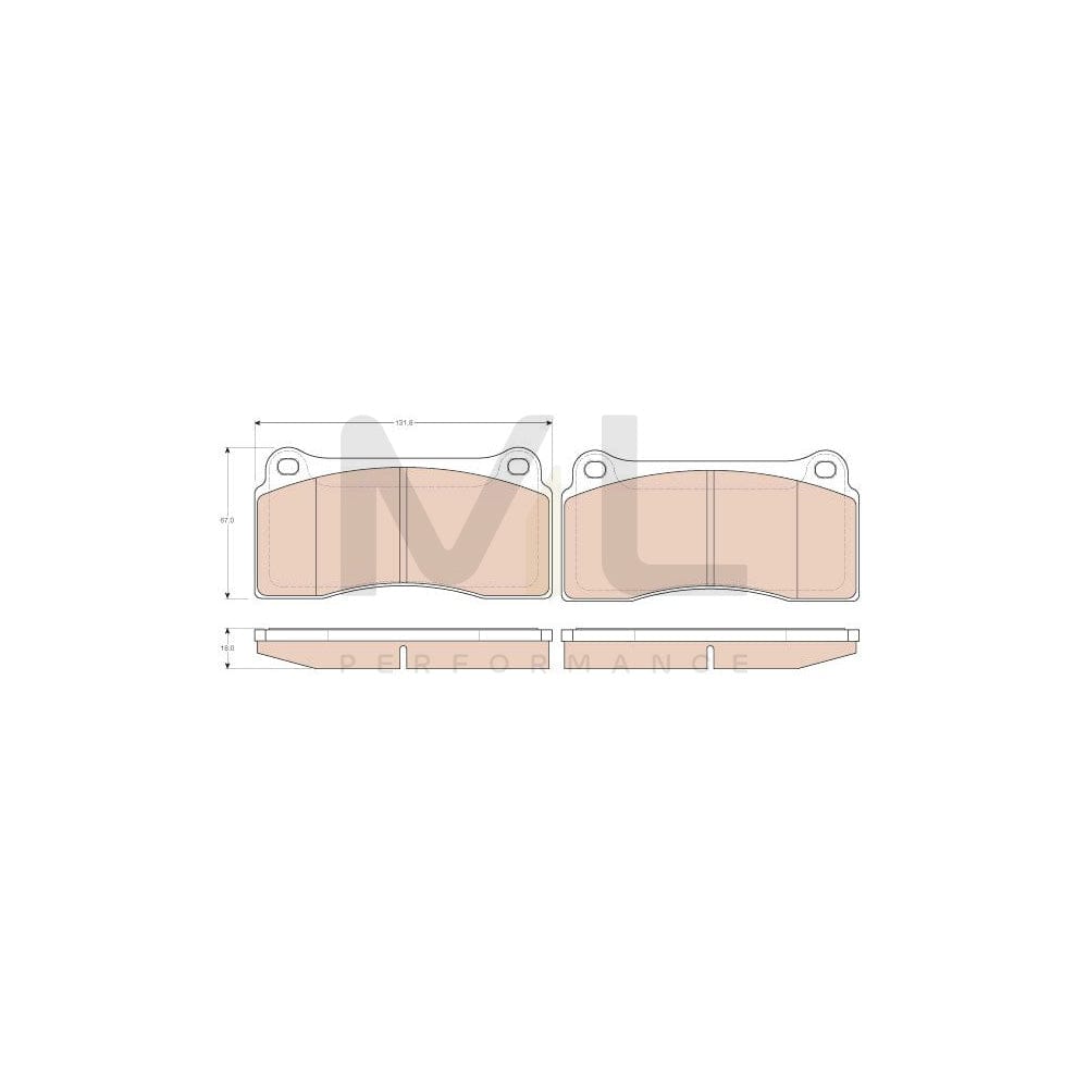 TRW Gdb1536 Brake Pad Set Not Prepared For Wear Indicator