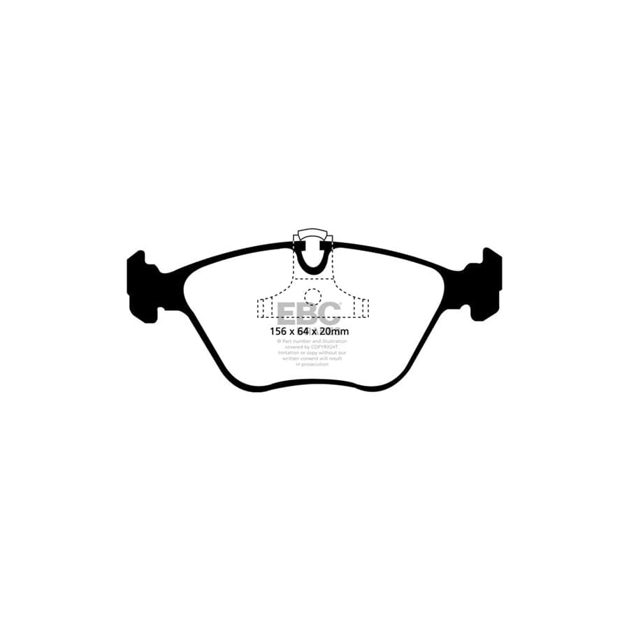 EBC PD04KF122 BMW E34 Bluestuff Front Brake Pad & Plain Disc Kit - ATE Caliper 2 | ML Performance UK Car Parts