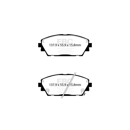 EBC DP42416R Mazda 3 Yellowstuff Front Brake Pads - ATE Caliper 2 | ML Performance UK Car Parts