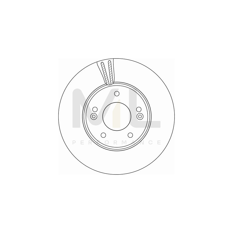 TRW DF6966 Brake Disc Vented, Painted  - 1 piece