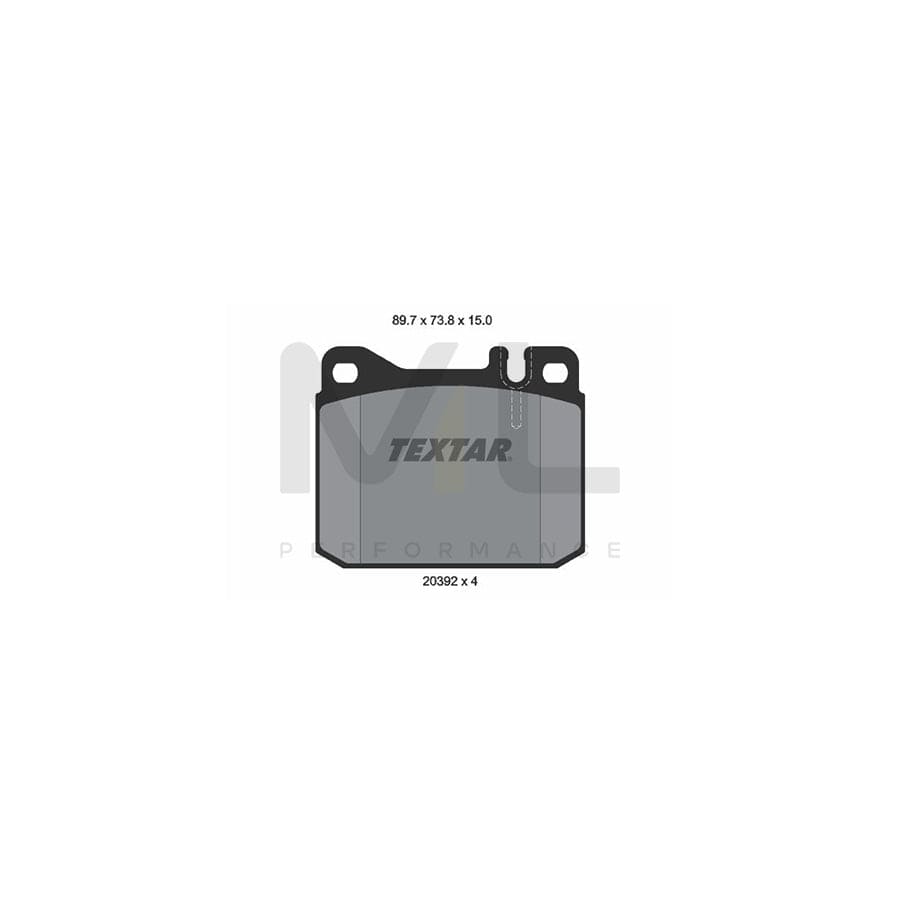 TEXTAR 2039204 Brake pad set prepared for wear indicator