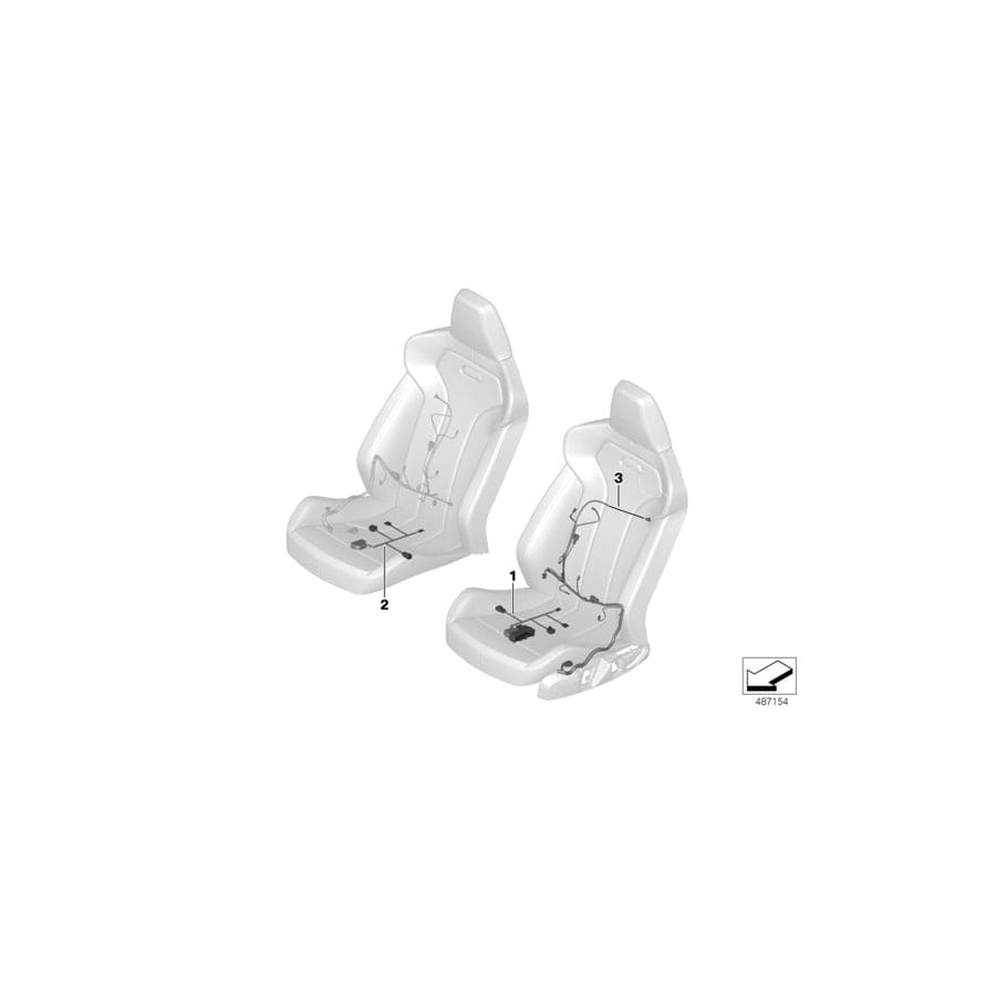 Genuine BMW 61126991829 G01 G02 Wiring Set Seat Left (Inc. X3)