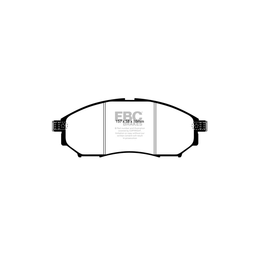 EBC DP41671R Infiniti Nissan Renault Yellowstuff Front Brake Pads - Akebono/Tokico Caliper 2 | ML Performance UK Car Parts