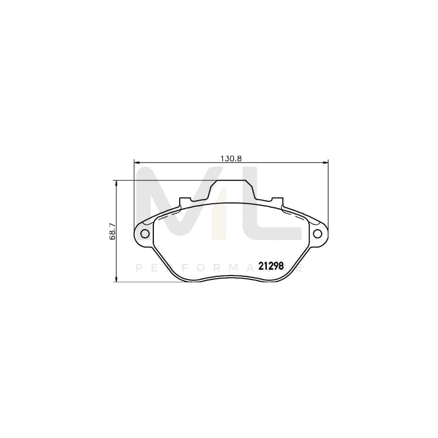 TEXTAR 2129801 Brake pad set for PEUGEOT 605 Saloon incl. wear warning contact