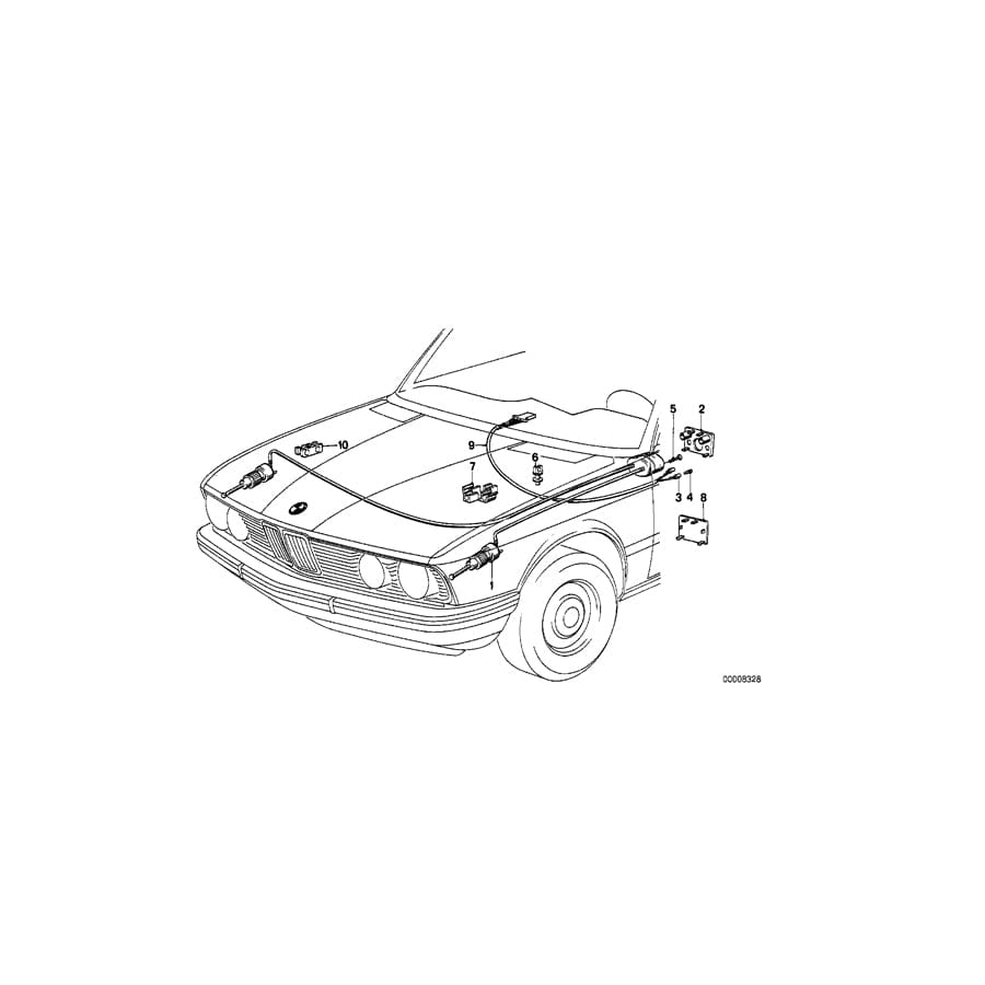 Genuine BMW 63121372883 E28 Plate (Inc. M5, 524td & 524d)