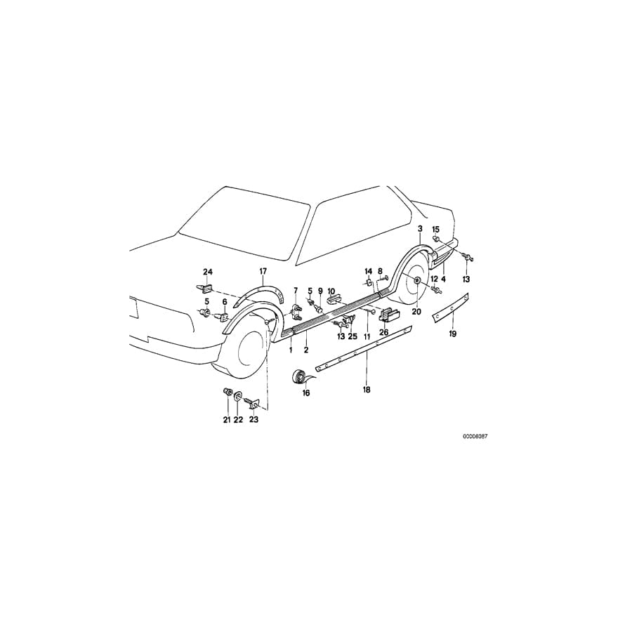 Genuine BMW 51711952310 E30 Template Right (Inc. 325ix)