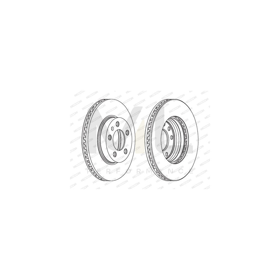 Ferodo Premier DDF1591LC-1 Brake Disc Vented, Coated, Without Bolts/Screws