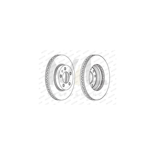 Ferodo Premier DDF1591LC-1 Brake Disc Vented, Coated, Without Bolts/Screws