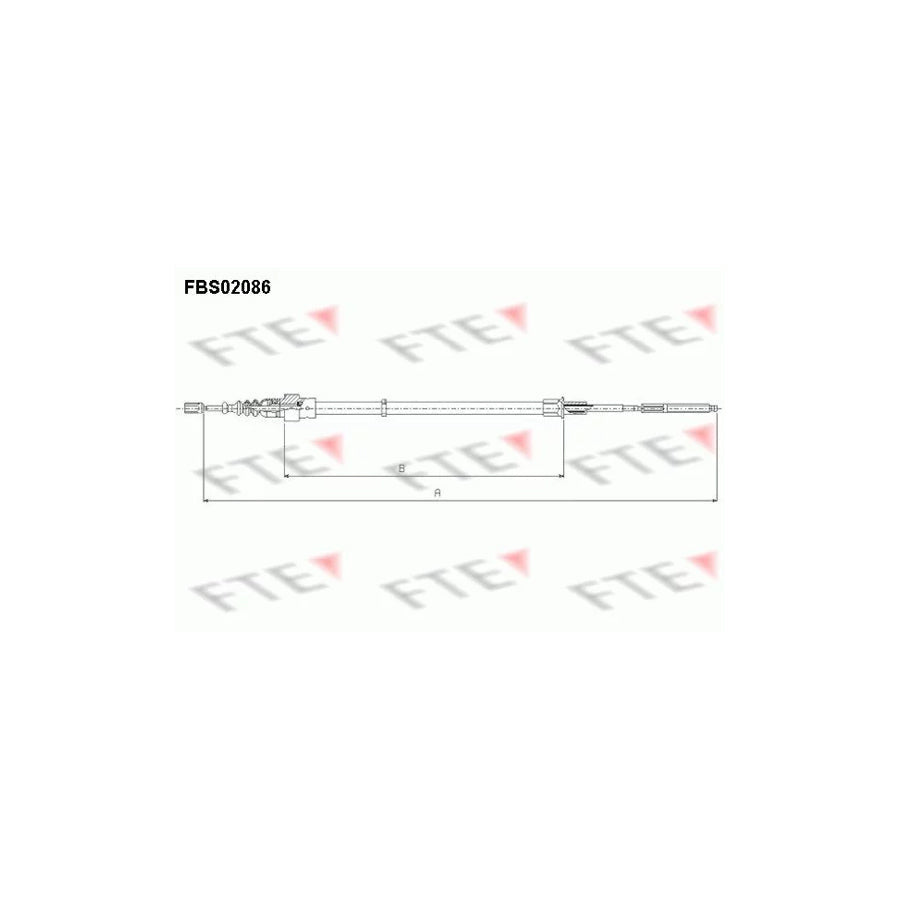FTE Fbs02086 Hand Brake Cable