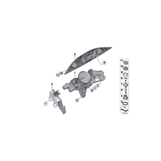 Genuine BMW 67637311415 F31 F11 Rear Window Wiper Motor (Inc. 320dX, 535dX & 330d)