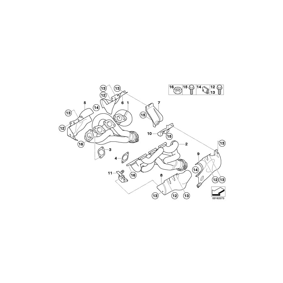 Genuine BMW 11627838416 E92 E93 E90 Heat Resistant Plate ZYL.5-8 (Inc. M3)