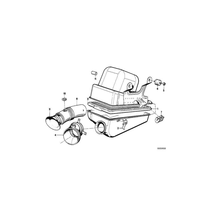 Genuine BMW 13711288046 E30 E28 Intake Muffler (Inc. 316i, 518i & 318i)