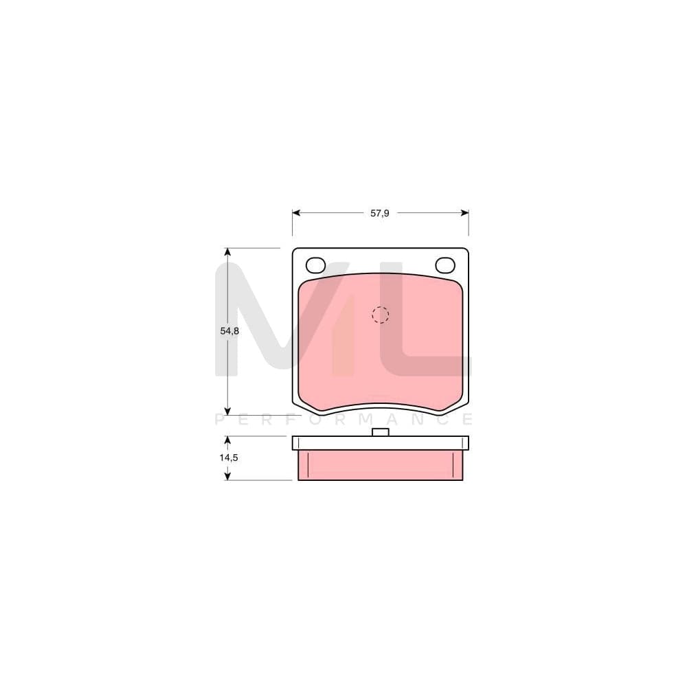 TRW Gdb191 Brake Pad Set Not Prepared For Wear Indicator