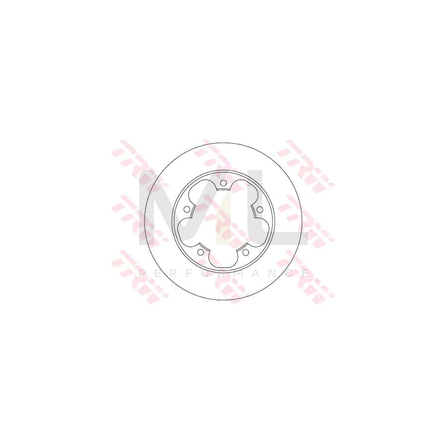 TRW DF6748 Brake Disc for FORD TRANSIT Solid, Painted  - 1 piece