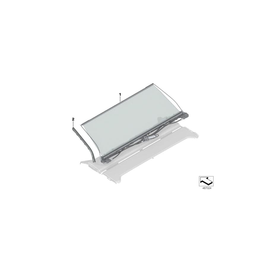 Genuine BMW 51467990173 G11 G12 Guide Rail Left RAUCHWEIß (Inc. M760iX, 750Li & 730dX)