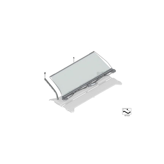Genuine BMW 51467990173 G11 G12 Guide Rail Left RAUCHWEIß (Inc. M760iX, 750Li & 730dX)