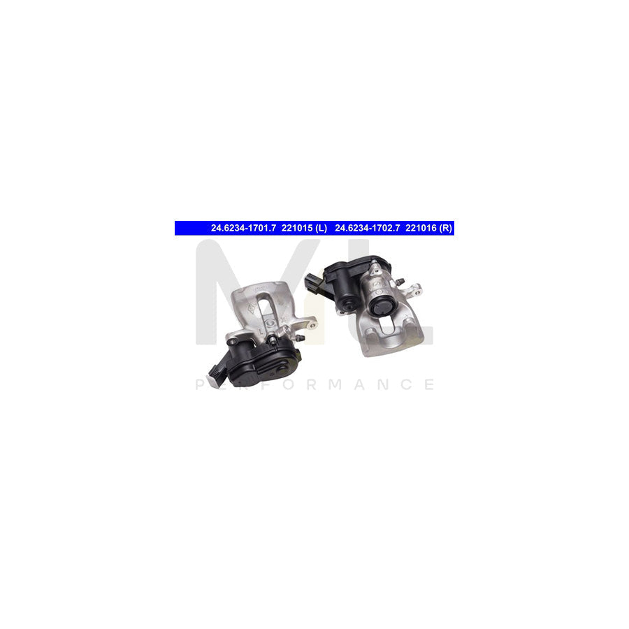 ATE 24.6234-1702.7 Brake Caliper for vehicles with electric parking brake, without holder