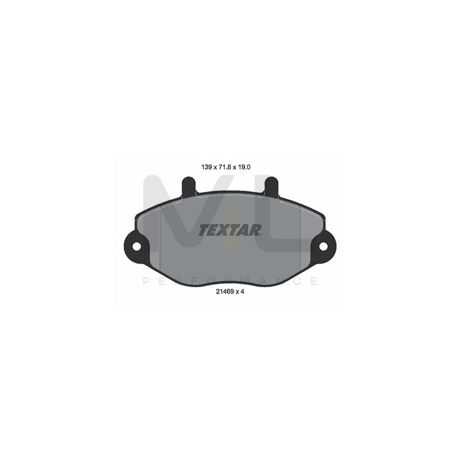 TEXTAR 2146901 Brake pad set for FORD TRANSIT not prepared for wear indicator