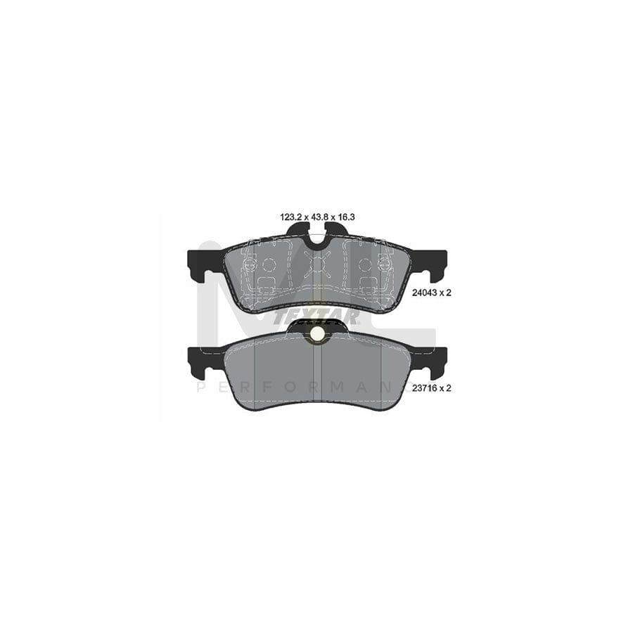 TEXTAR 2404381 Brake pad set epad, prepared for wear indicator