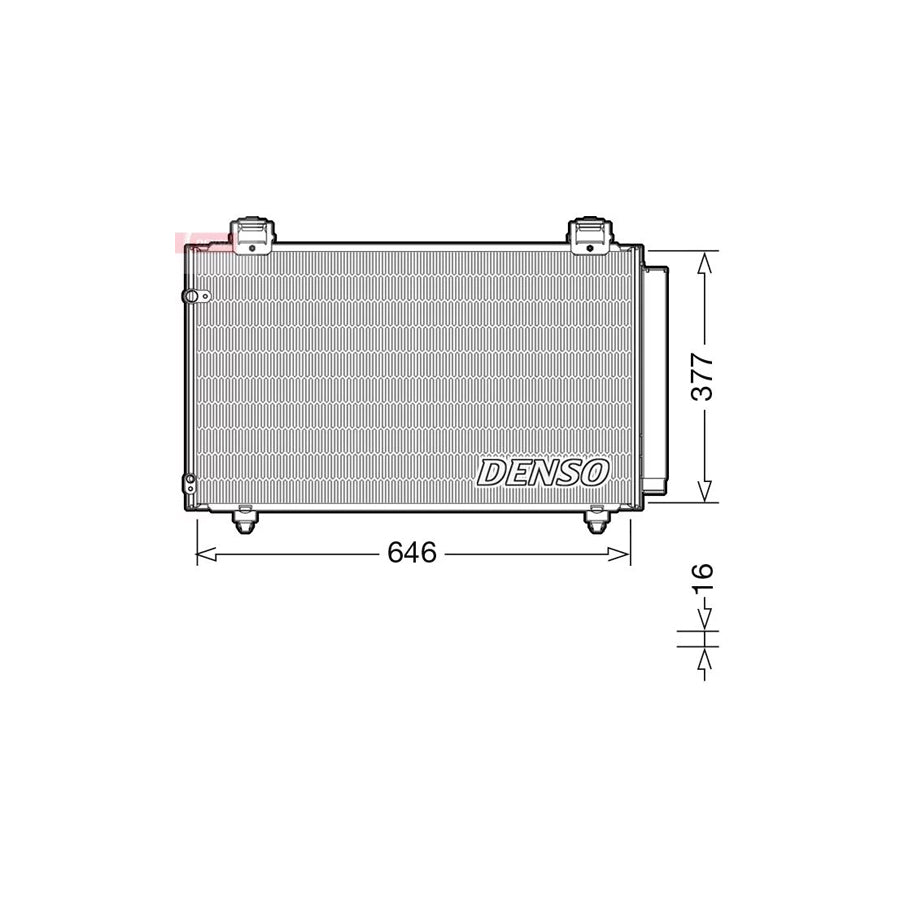 DENSO DCN50043 Air Conditioning Condenser for Toyota Corolla