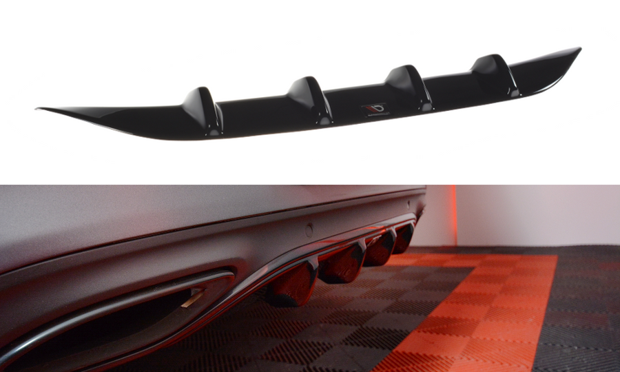 Maxton Design ME-C-205-AMGLINE-C-RS1T Rear Valance Mercedes Benz C-Class W205 AMG-Line Coupe | ML Performance UK Car Parts