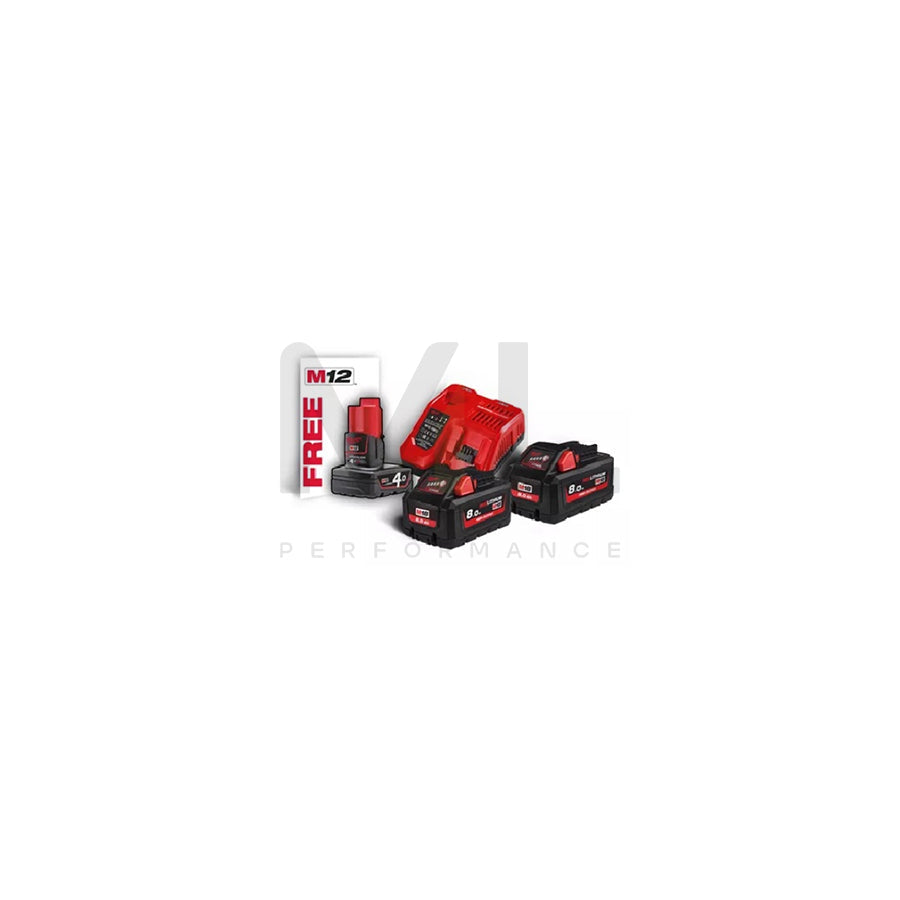 MILWAUKEE M18 4933471073 Battery Charger 18V, 2 x 8.0Ah