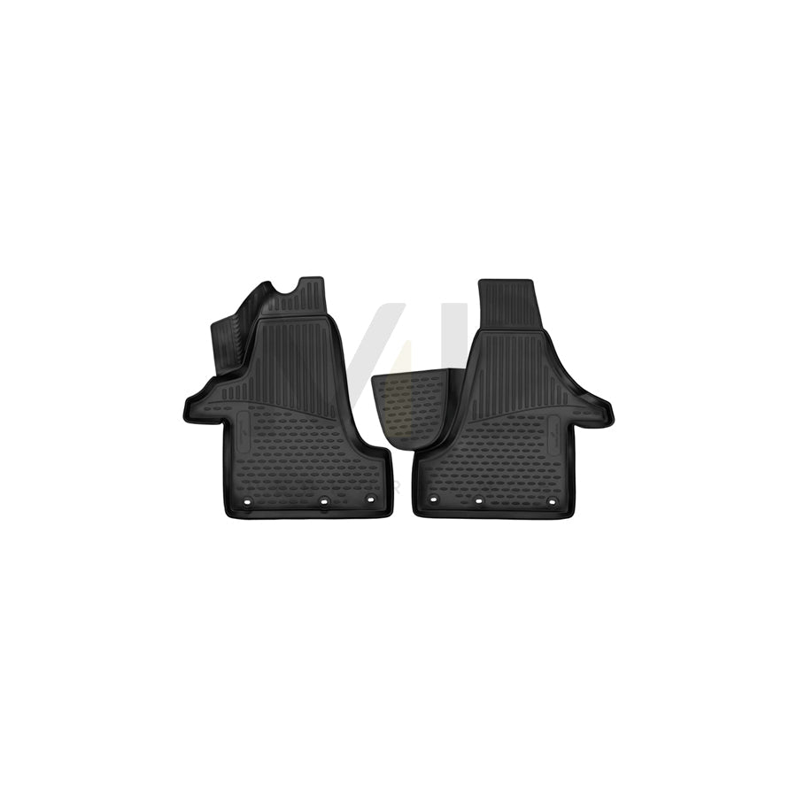 WALSER Tailored, XTR 75168 Floor mat set Elastomer, Front and Rear, Black