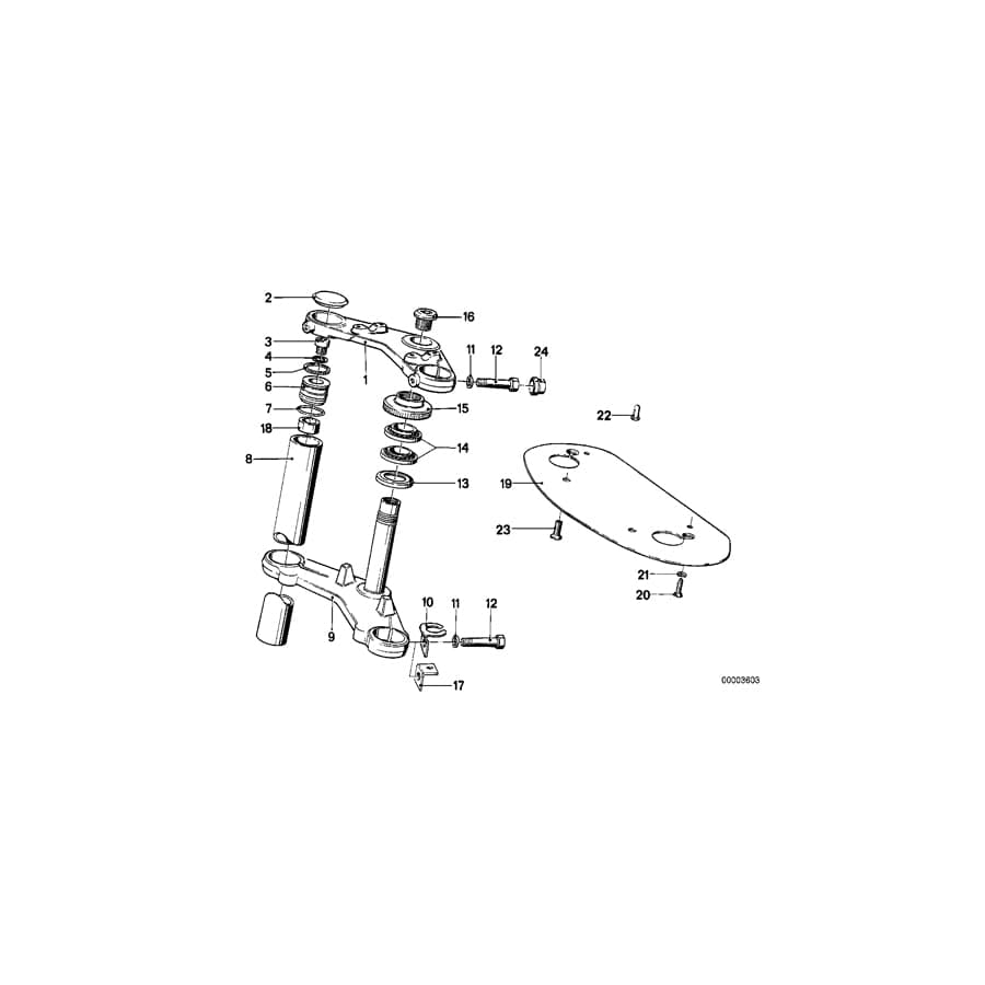 Genuine BMW 31421237208 Spring Retainer (Inc. R45, R45T/N & R65LS)